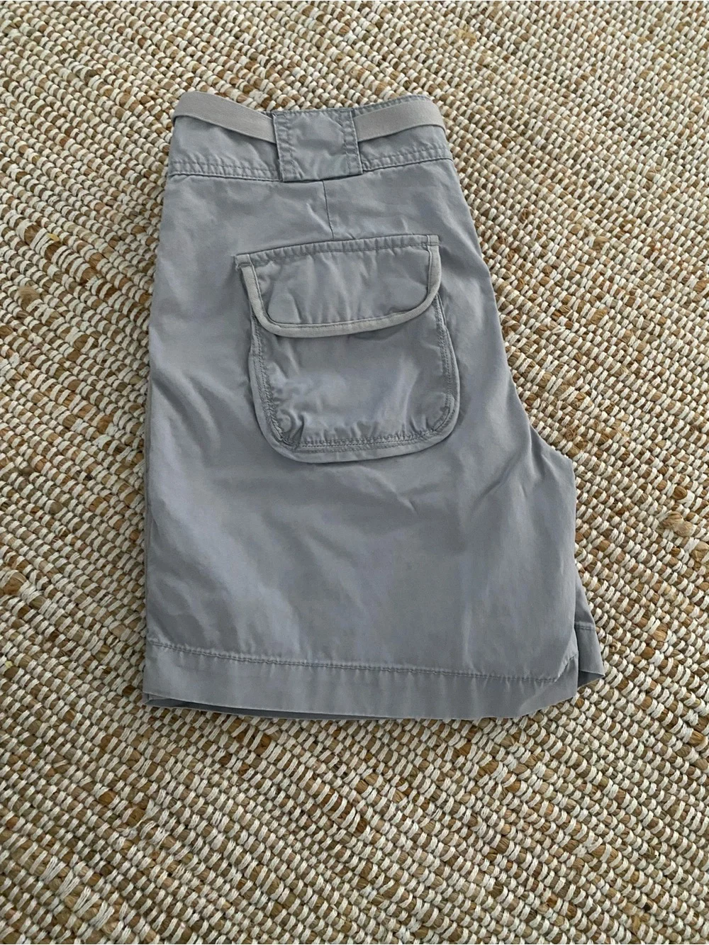 Vintage J.Crew City Fit Utility Shorts Blue Gray Roll Tab Sz 4